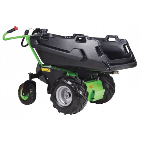 Con Volquete con deposito para desplazar hasta 280kg o 180litros y con el deposito integrado desplazar 85 litros